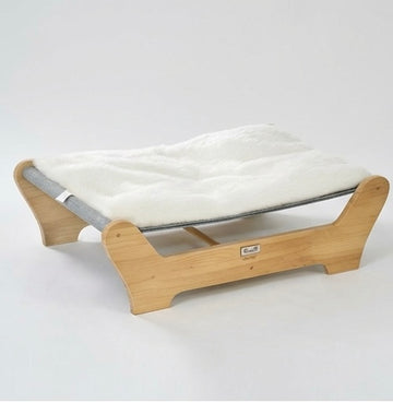 Lit hamac pour chat en bois de pin avec coussin