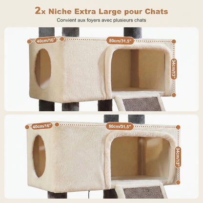 Arbre à chat XXL 209cm grands chats
