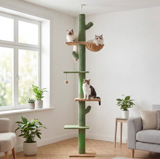 Arbre à chat cactus ajustable