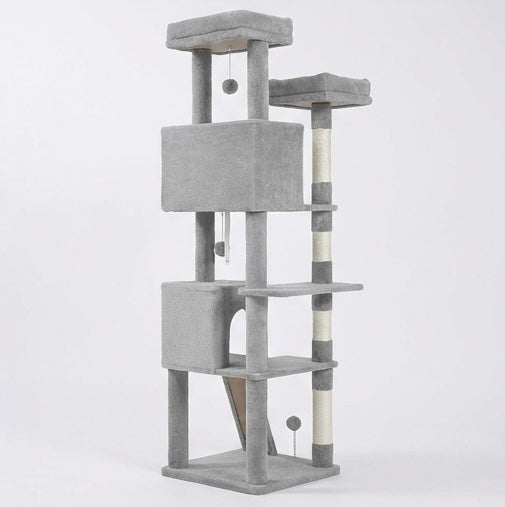 Vertical cat tree 178cm grey
