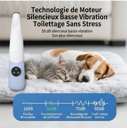 Tondeuse silencieuse pour chat sans fil LED rechargeable