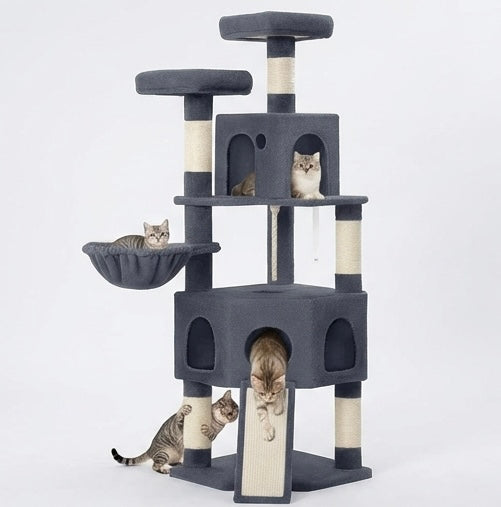 Arbre à chat 174cm multi-chats - Gris foncé