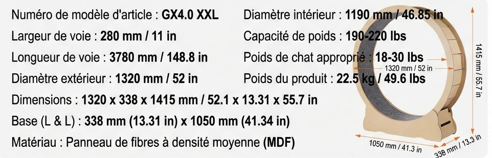 Heimtrainerrad – Durchmesser 132 cm