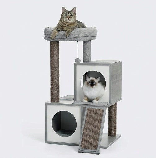 Double cat tree/cabin
