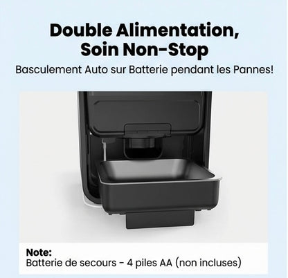 Distributeur automatique double gamelle – 5L, WiFi & batterie 45j
