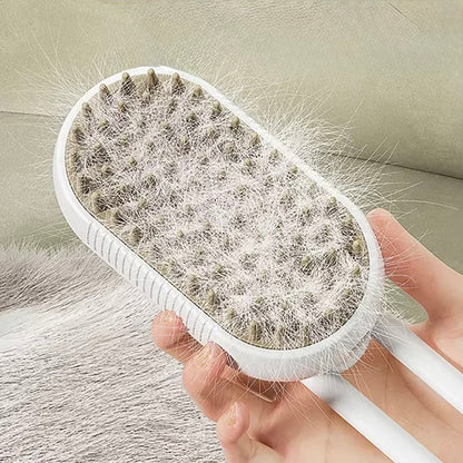 Brosse spray vapeur pour chat - Humidifie et démêle