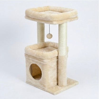 Petit arbre à chat compact avec niche douillette