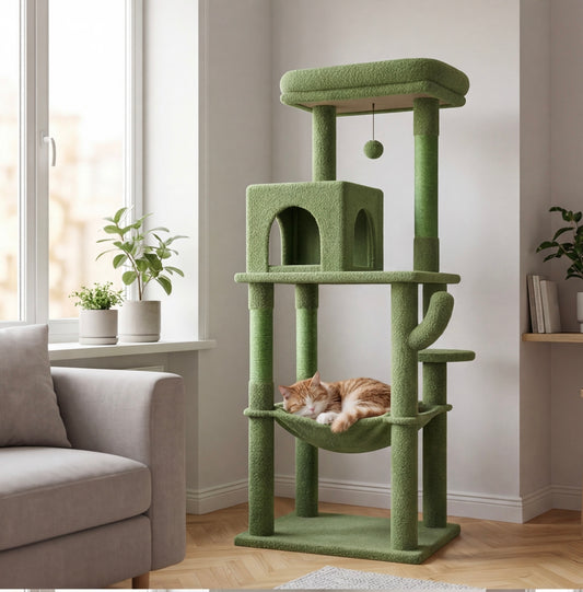 XXL-Kaktus-Katzenkratzbaum – 6 Ebenen