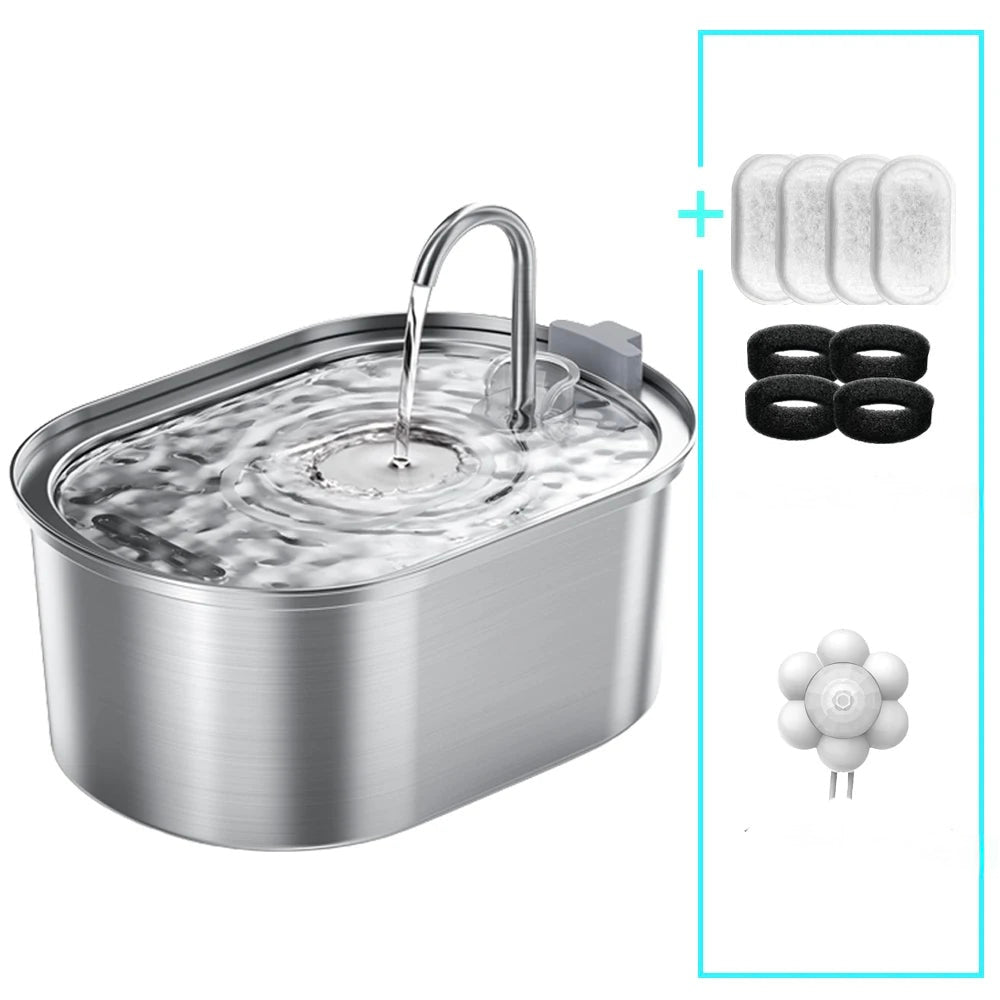 Trinkbrunnen für Katzen aus Edelstahl – 304 – 3,2 l & intelligenter Sensor