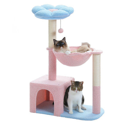 Arbre à chat fleur avec hamac