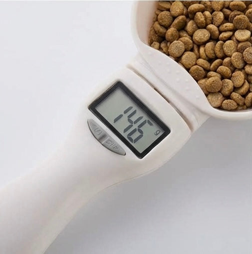 Elektronischer Messlöffel für Katzen – Digitale LED-Waage für präzises Portionieren von Trockenfutter