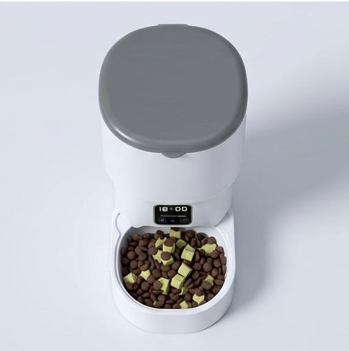 Distributeur automatique chat 4L – WiFi, caméra & friandises