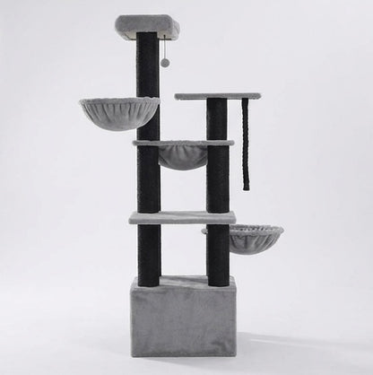 XXL Cat Tree – 11 Scratching Posts & Hammock for Large Cats