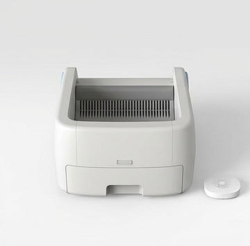 Litière Chat Autonettoyante Connectée WiFi - App Mobile Anti-Éclaboussures avec Purificateur