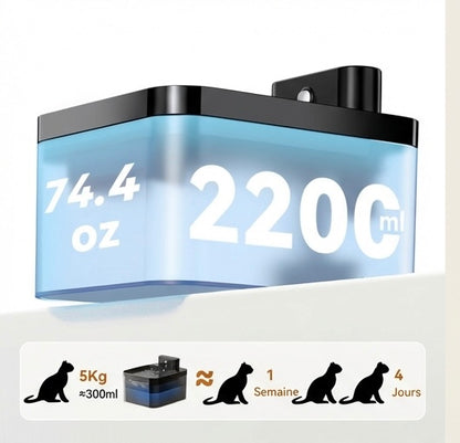 Kabelloser Katzenbrunnen – mit Infrarotsensor und Batterie