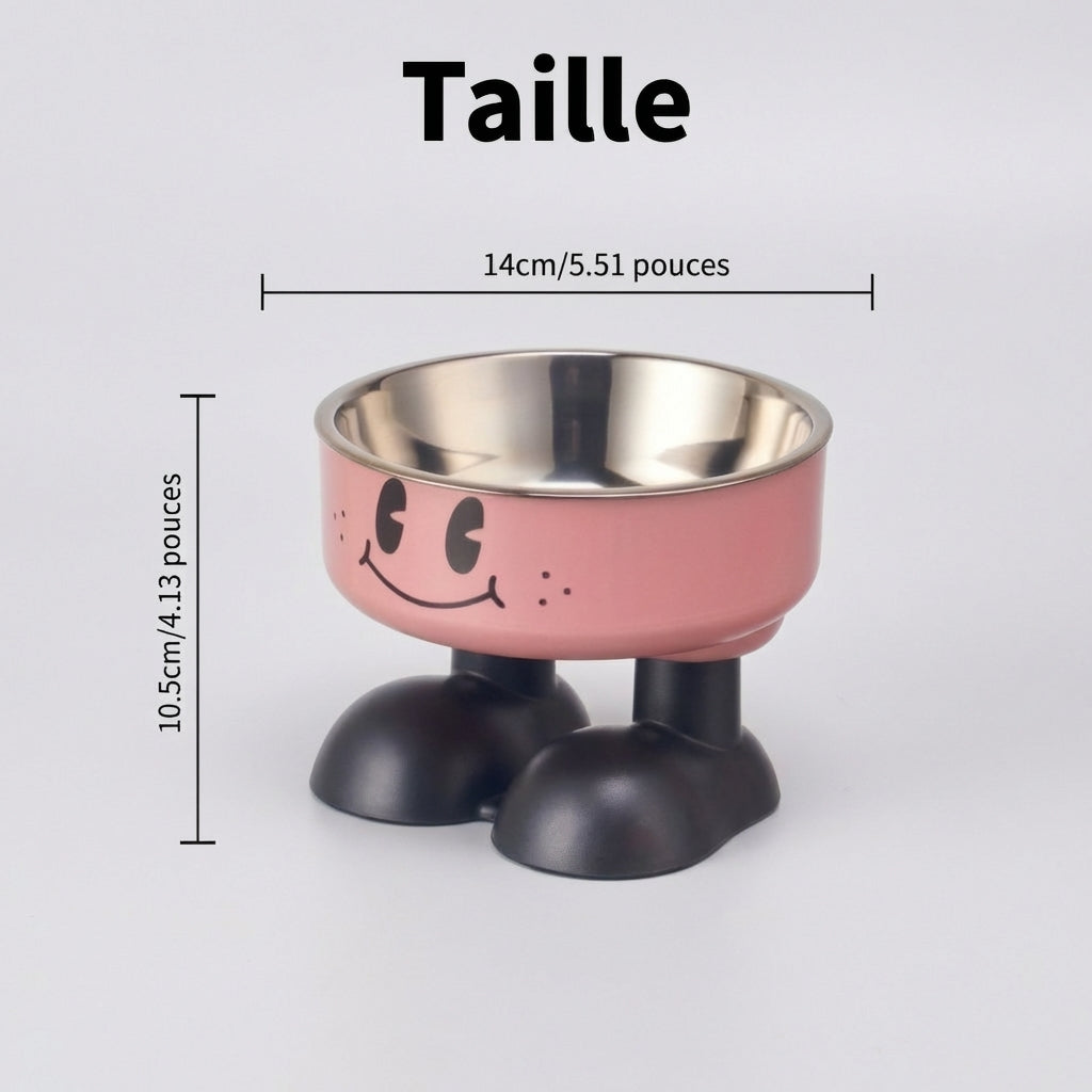 Gamelle chat surelévée inox – anti-déversement