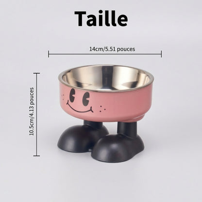Gamelle chat surelévée inox – anti-déversement