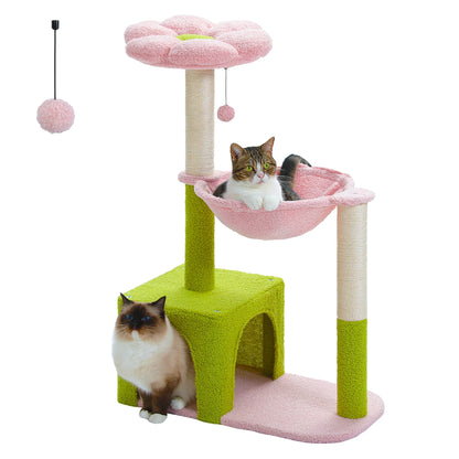 Arbre à chat fleur avec hamac