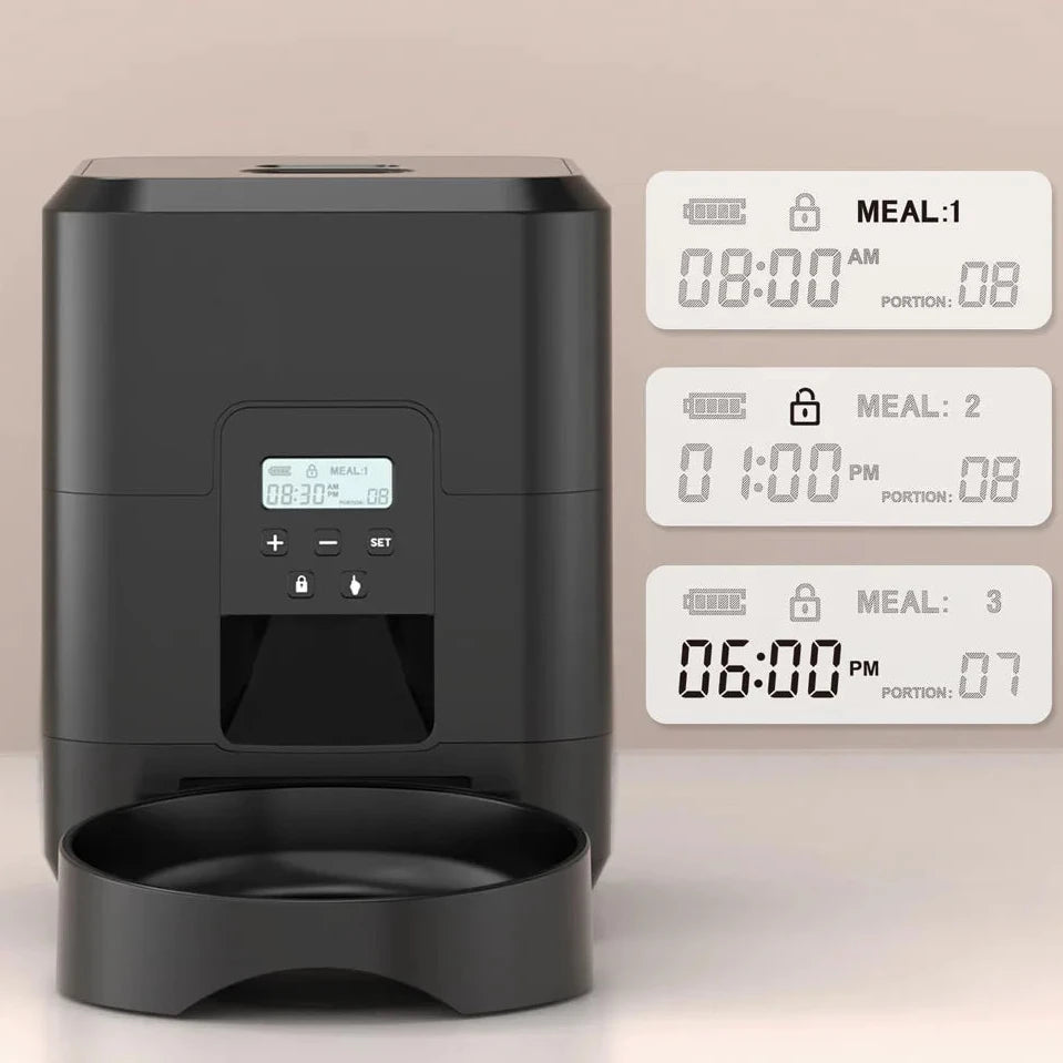 Distributeur automatique chat – WiFi, slow-feeding & portions