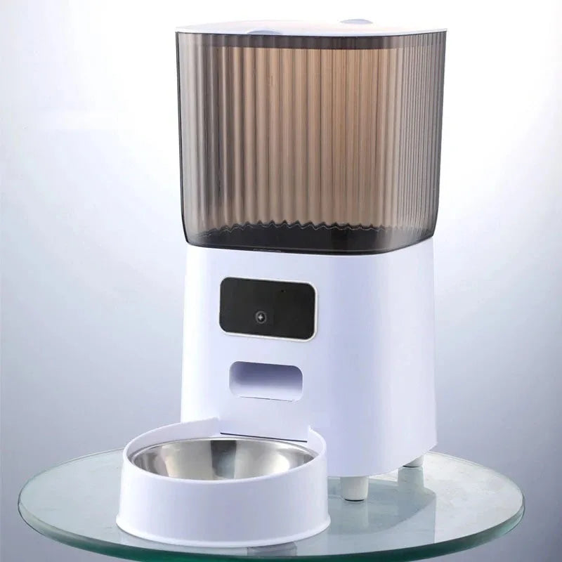 Distributeur automatique chat 5L – double gamelle, WiFi & caméra