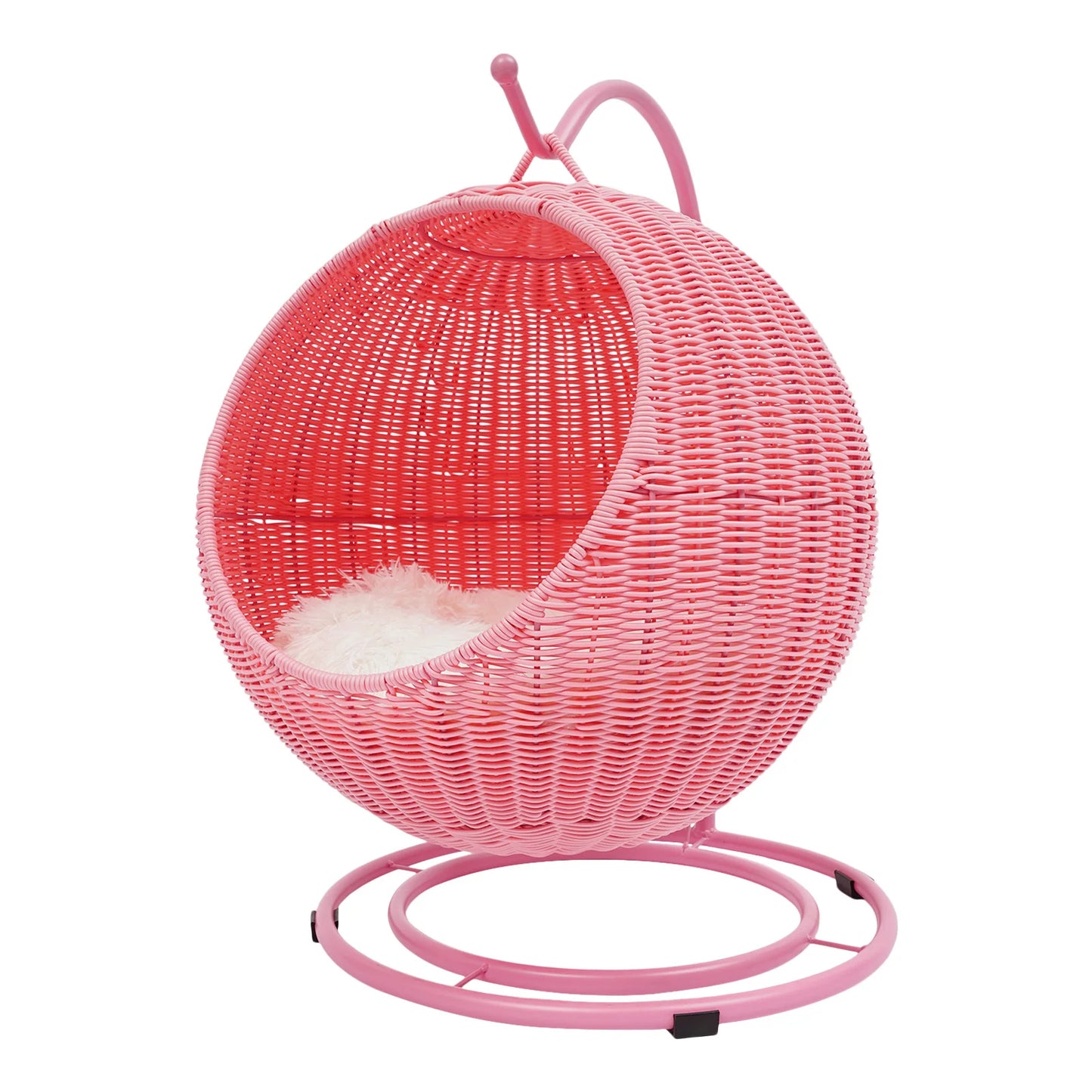 Handgeflochtene Katzenschaukel aus Rattan