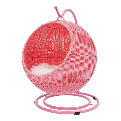 Handgeflochtene Katzenschaukel aus Rattan