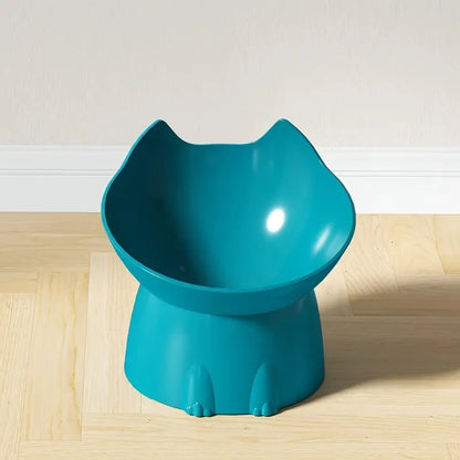 Gamelle Chat Surélevée Anti-Basculement - Bord Incliné Protection Cervicale 5 Couleurs