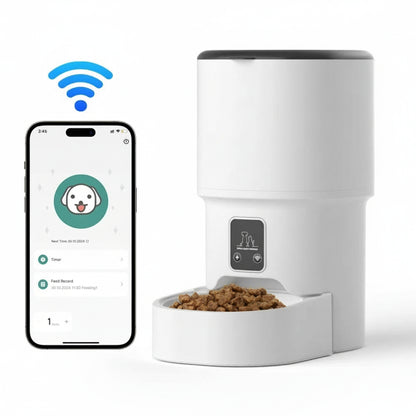Distributeur automatique chat 4L – WiFi, caméra & friandises