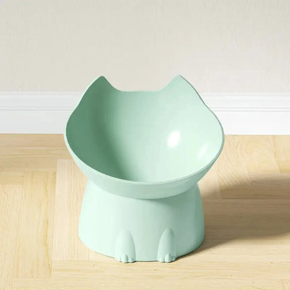 Gamelle Chat Surélevée Anti-Basculement - Bord Incliné Protection Cervicale 5 Couleurs