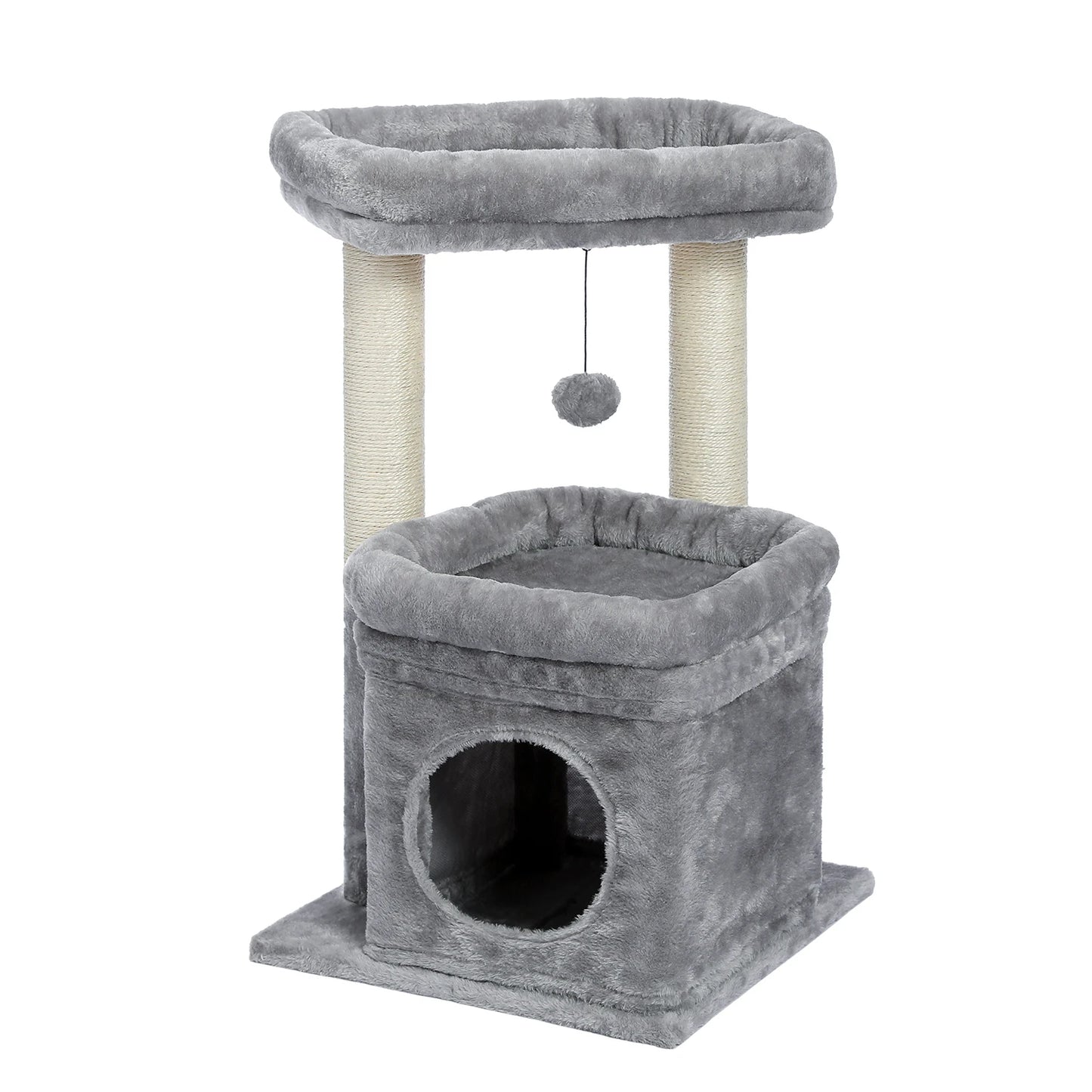 Petit arbre à chat compact avec niche douillette
