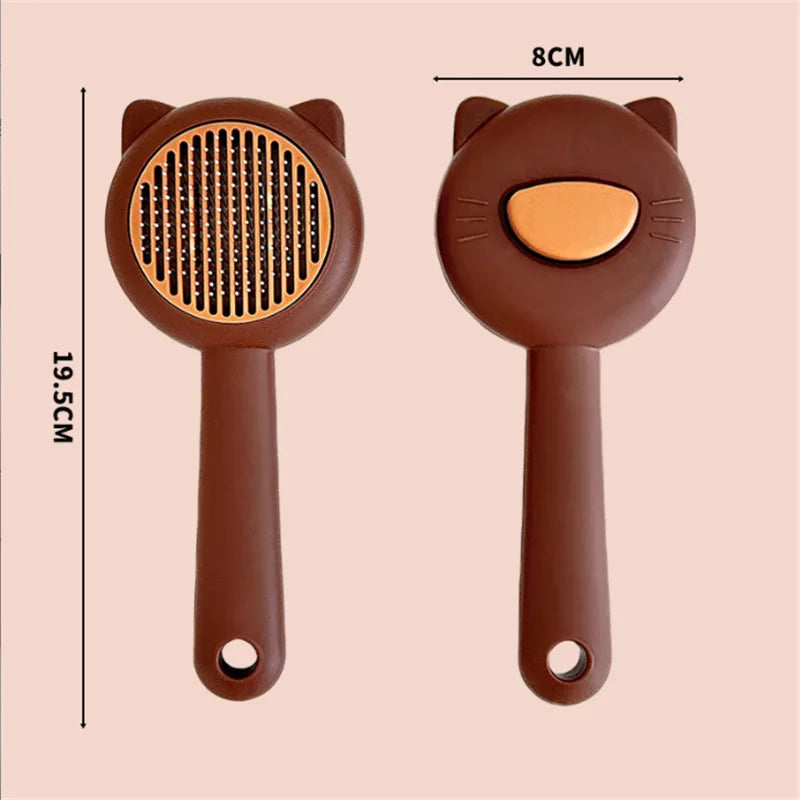 Brosse massage pour chat avec oreilles de chat décoratives