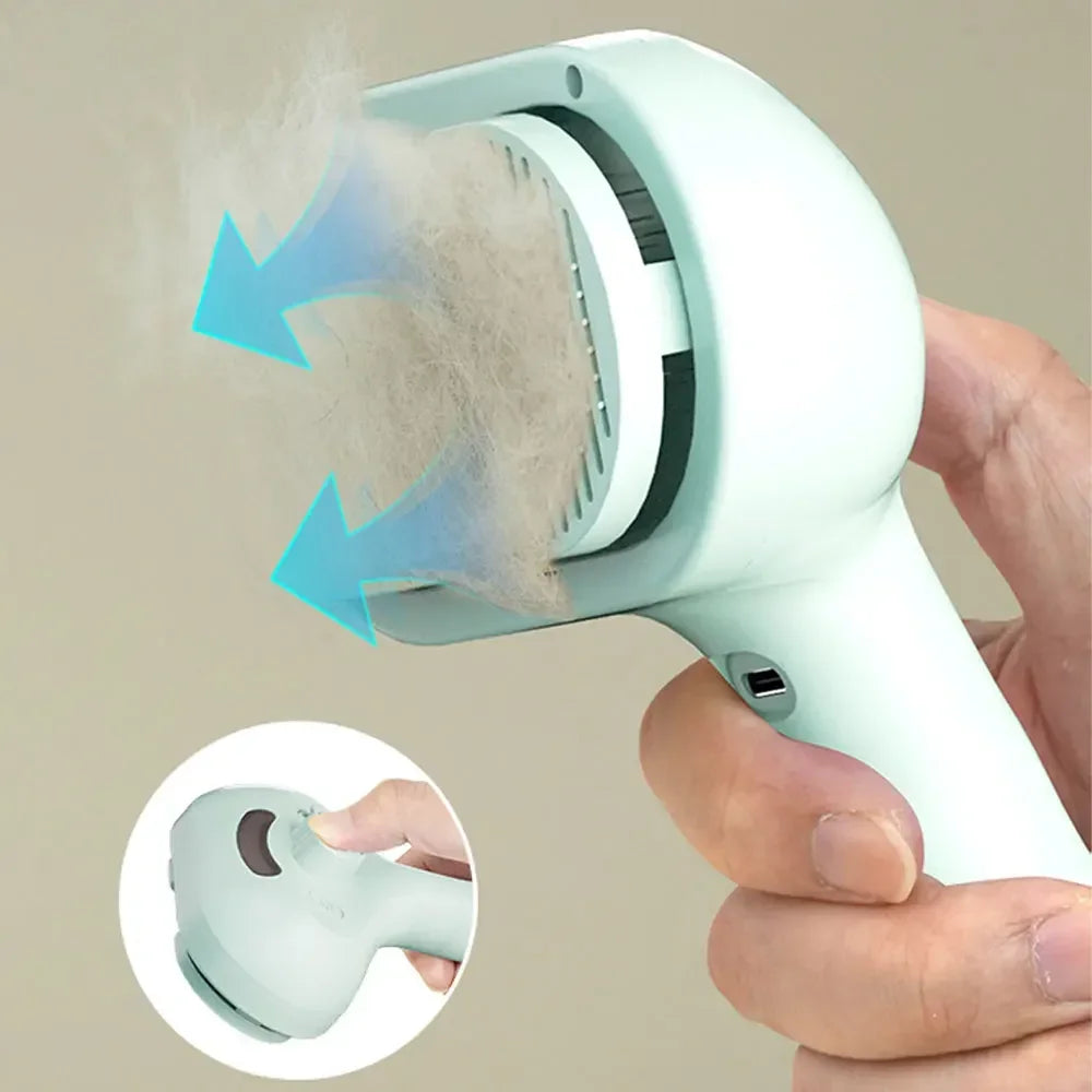 Brosse spray vapeur pour chat - Humidifie et démêle