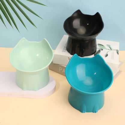 Gamelle Chat Surélevée Anti-Basculement - Bord Incliné Protection Cervicale 5 Couleurs