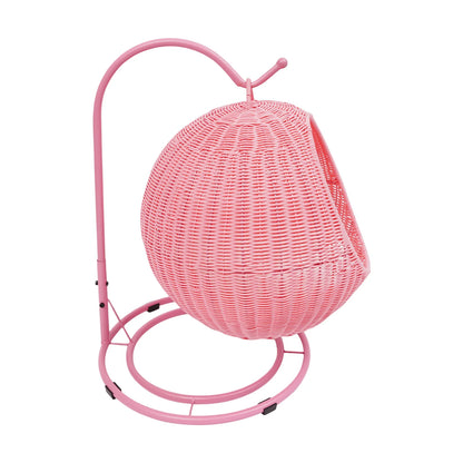 Handgeflochtene Katzenschaukel aus Rattan