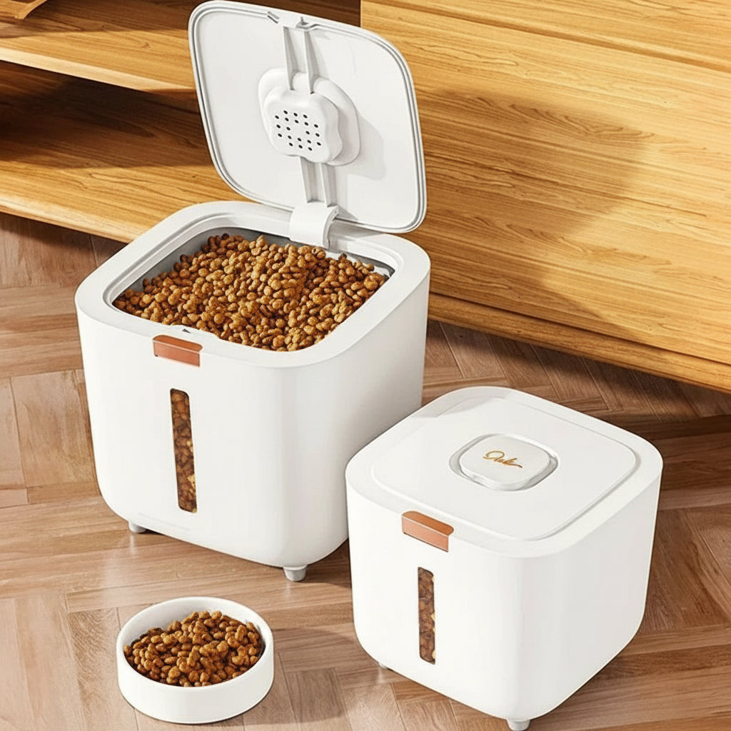 Luftdichte Aufbewahrungsbox für Katzenfutter – Hält das Futter frisch und schützt vor Feuchtigkeit (5 kg/7 kg)