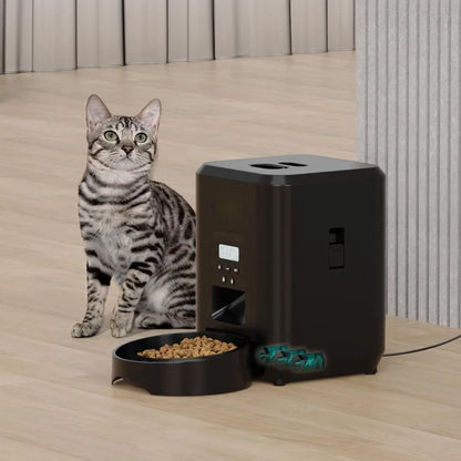 Distributeur automatique chat – WiFi, slow-feeding & portions