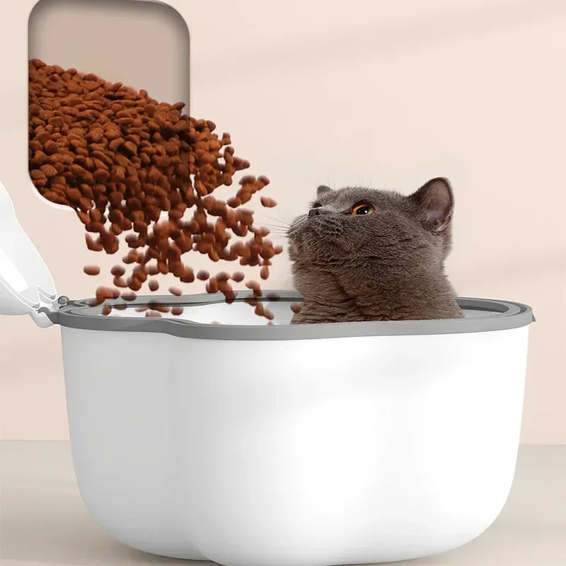 Großer Katzenfutterbehälter – luftdicht und feuchtigkeitsbeständig mit Deckel