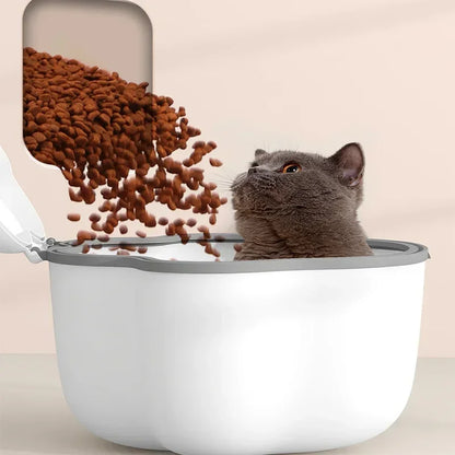 Großer Katzenfutterbehälter – luftdicht und feuchtigkeitsbeständig mit Deckel