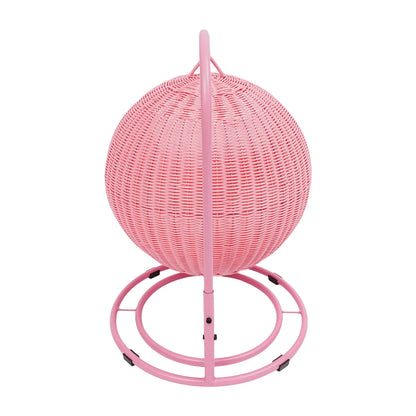 Handgeflochtene Katzenschaukel aus Rattan