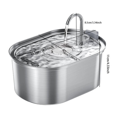Trinkbrunnen für Katzen aus Edelstahl – 304 – 3,2 l & intelligenter Sensor