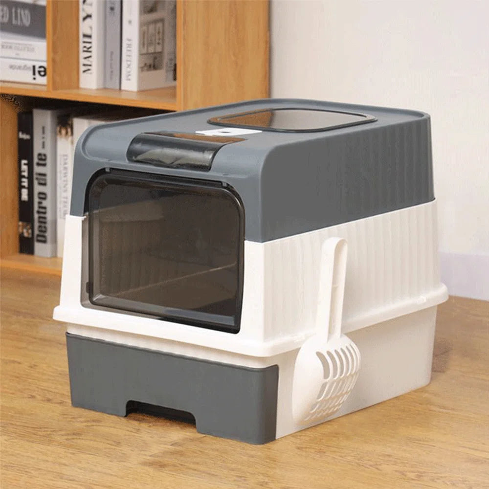 Maison de toilette fermée pour chat avec contrôle odeurs