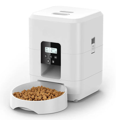 Distributeur automatique chat – WiFi, slow-feeding & portions