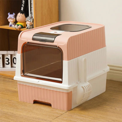 Maison de toilette fermée pour chat avec contrôle odeurs