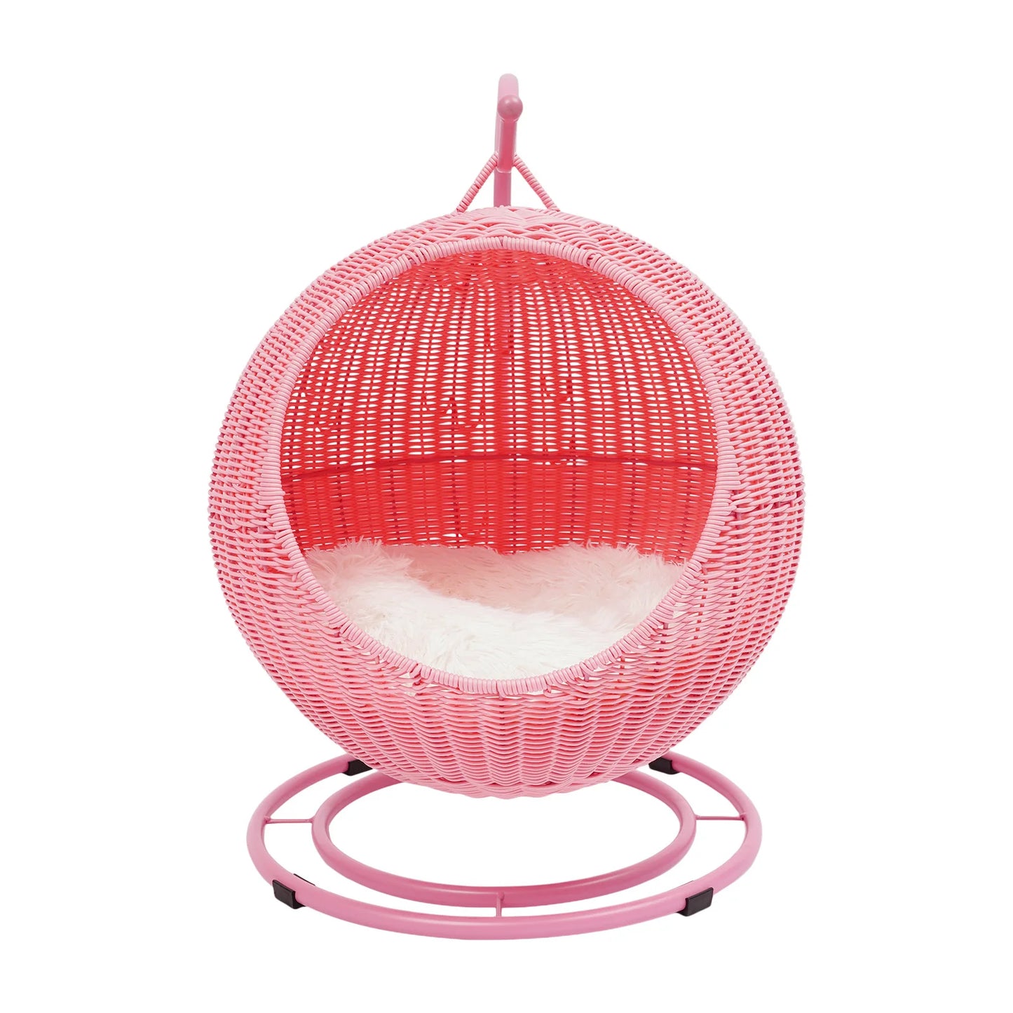 Handgeflochtene Katzenschaukel aus Rattan