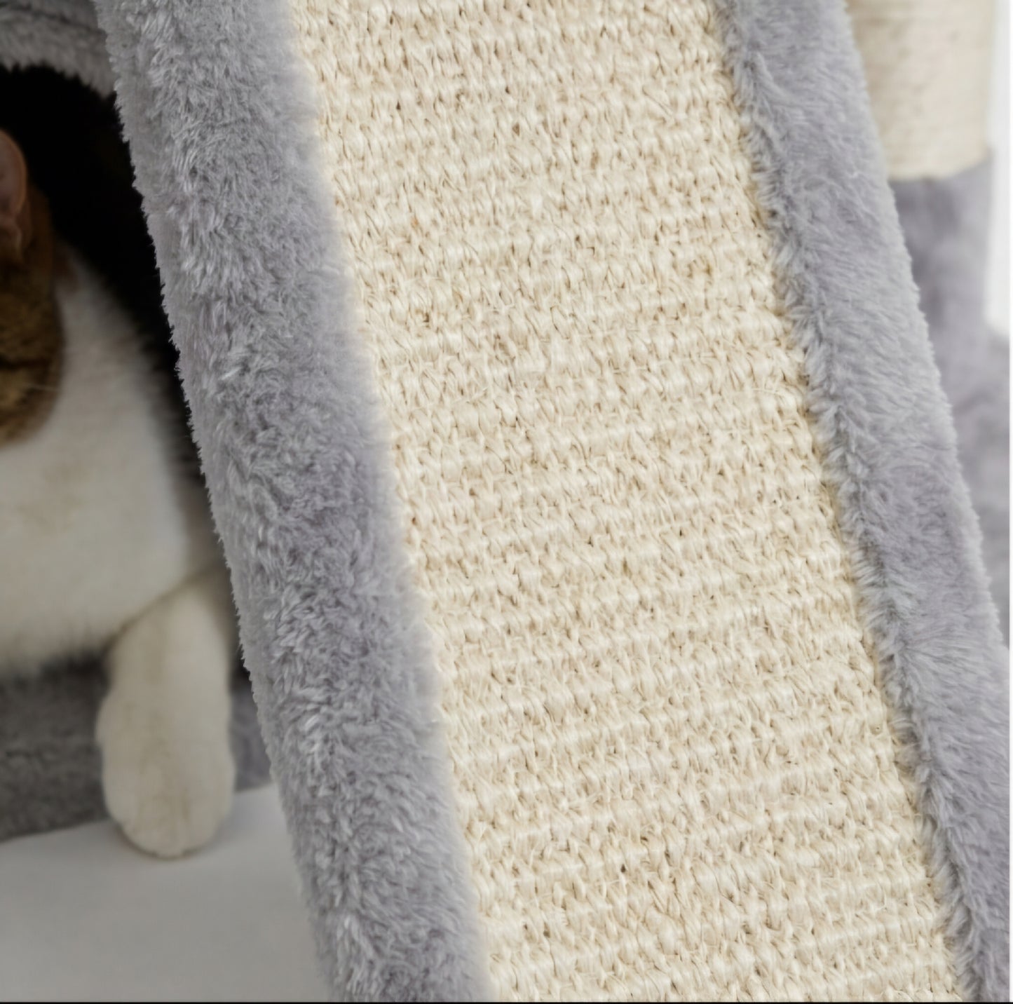 Arbre à chat double niche avec rampe