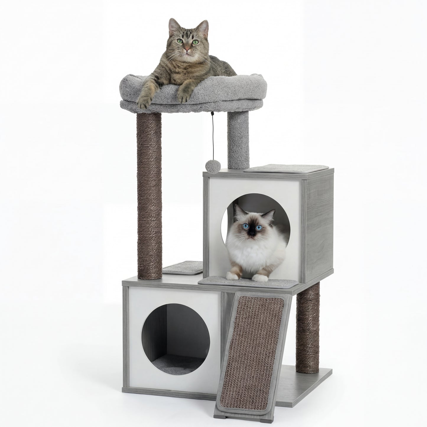 Arbre à chat double cabane