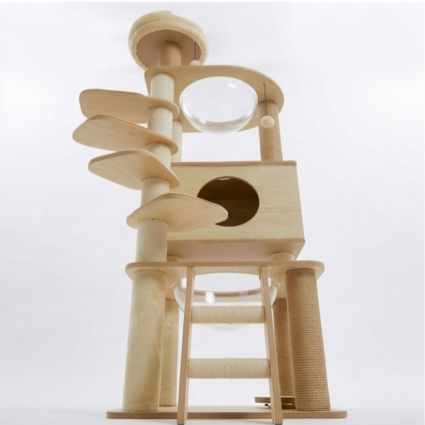150cm beige capsule cat tree