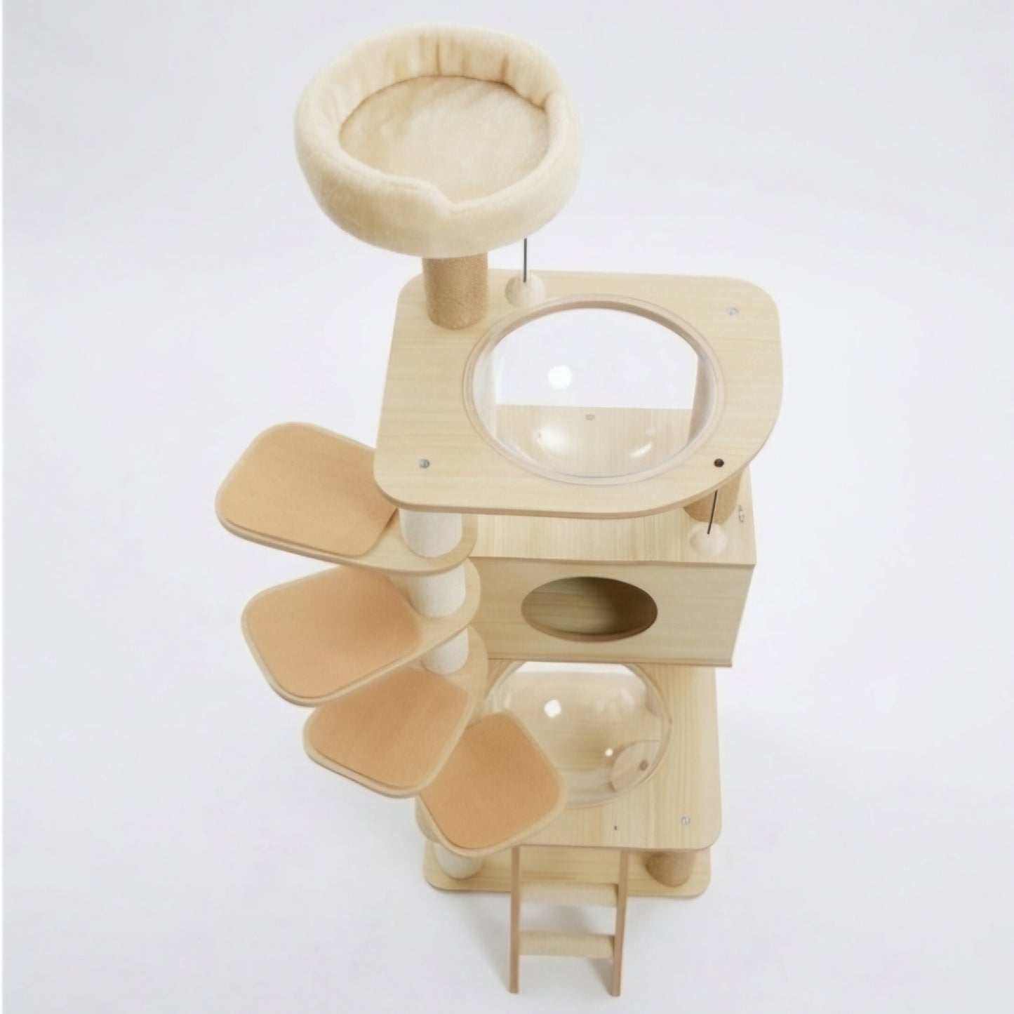 150cm beige capsule cat tree