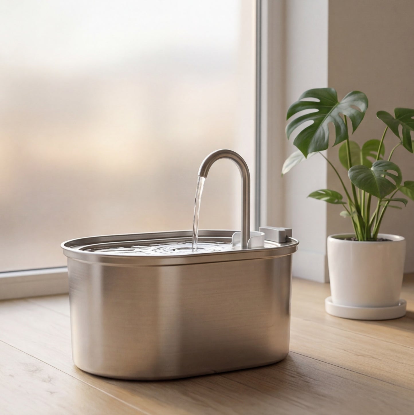 Trinkbrunnen für Katzen aus Edelstahl – 304 – 3,2 l & intelligenter Sensor