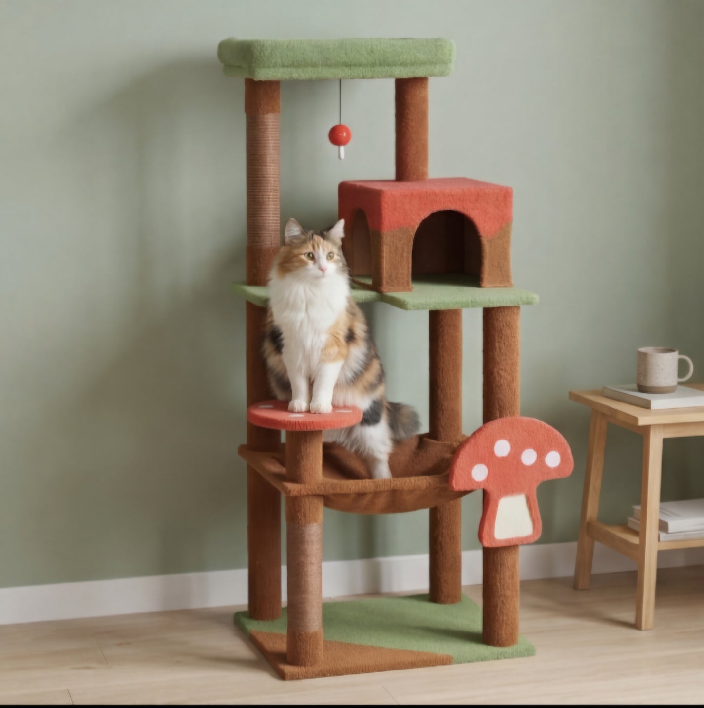 Mushroom Cat Tree 143cm